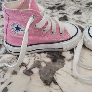 Toddler size 3 girls pink converse